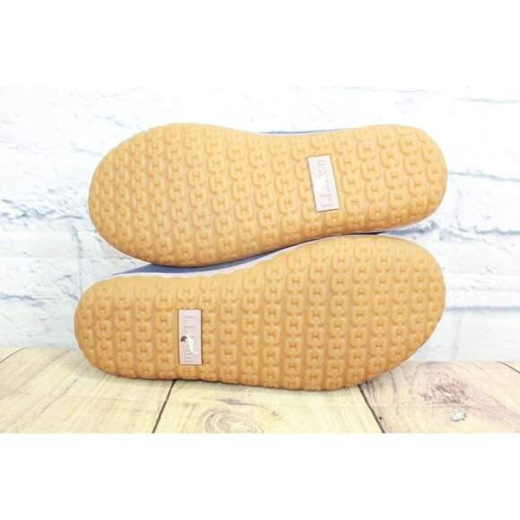 LL Bean Mountain Slippers Moccasin Suede Raw Indigo Size 8 M - Picture 7 of 9